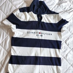 Women's blue and white Tommy dress. Size M